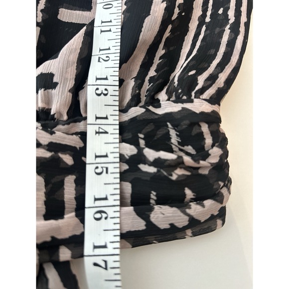 New MISA Los Angeles Top Women's‎ XS Sheer Long Sleeve Designer Career Cóctel - Picture 7 of 10